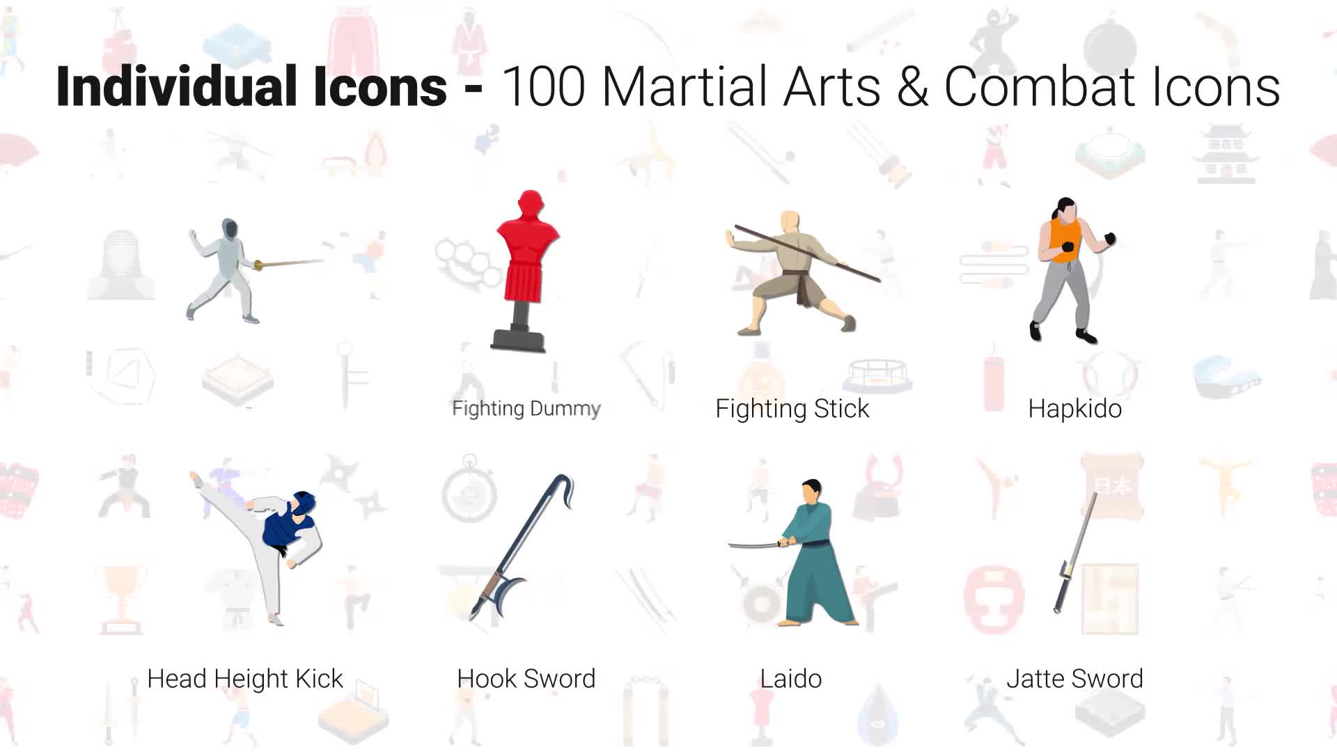  100 Martial Arts Icons 
