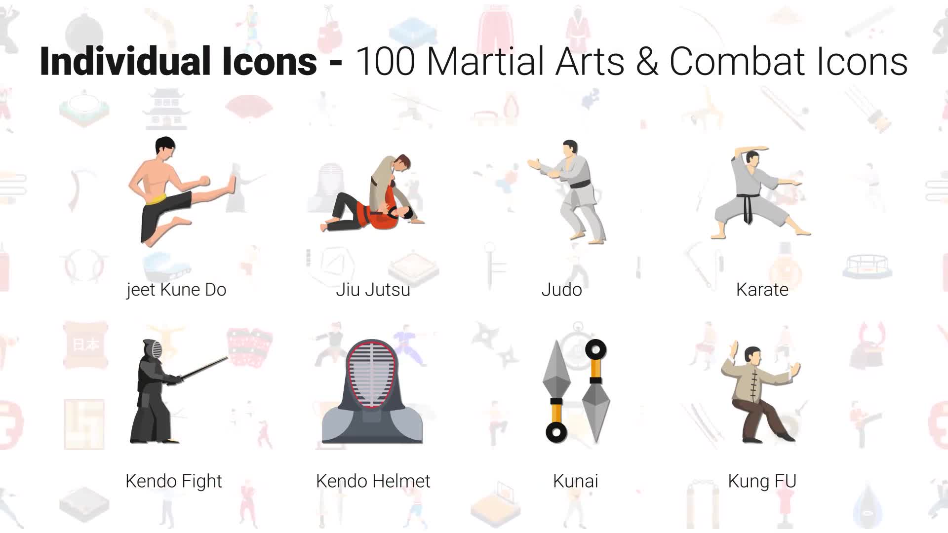  100 Martial Arts Icons 