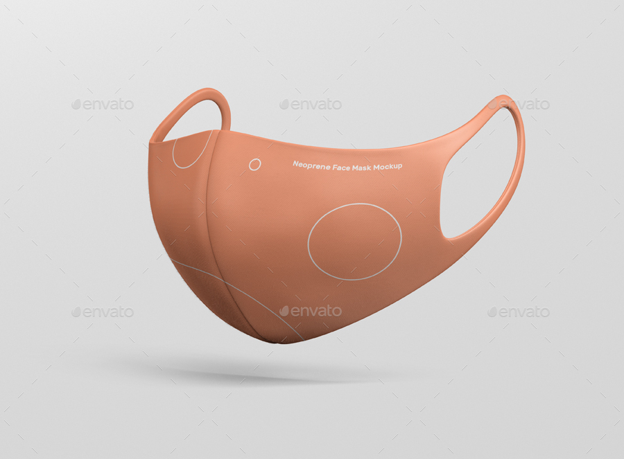 Face Mask Mockup Neoprene