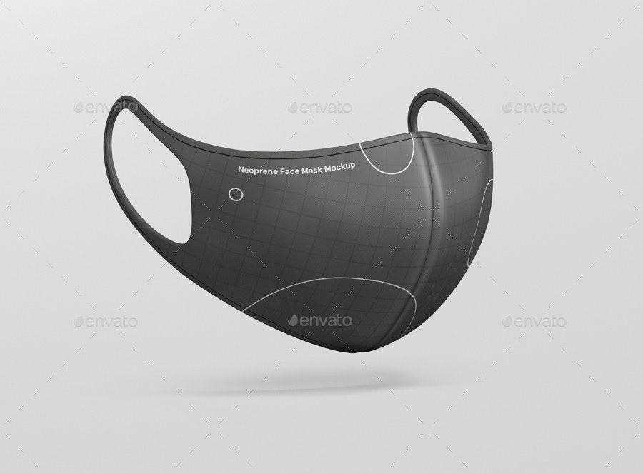 Face Mask Mockup Neoprene