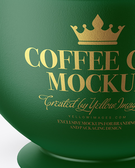 Ceramic Coffee Cup Mockup in Cup & Bowl Mockups on Yellow Images Object Mockups