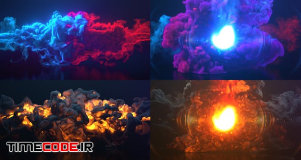  Colorful Smoke & Fire Logo 