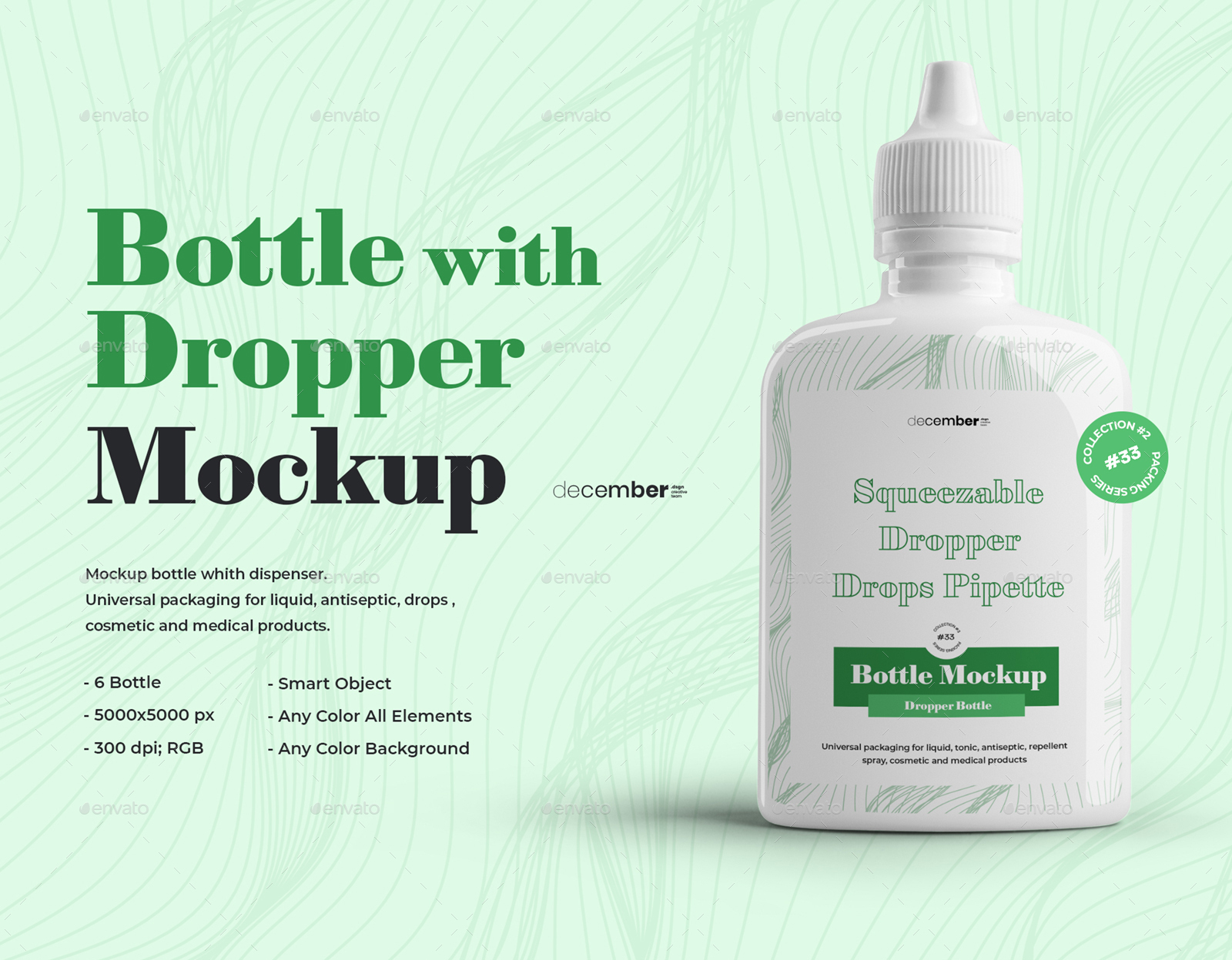 6 Mockups Dropper Bottles