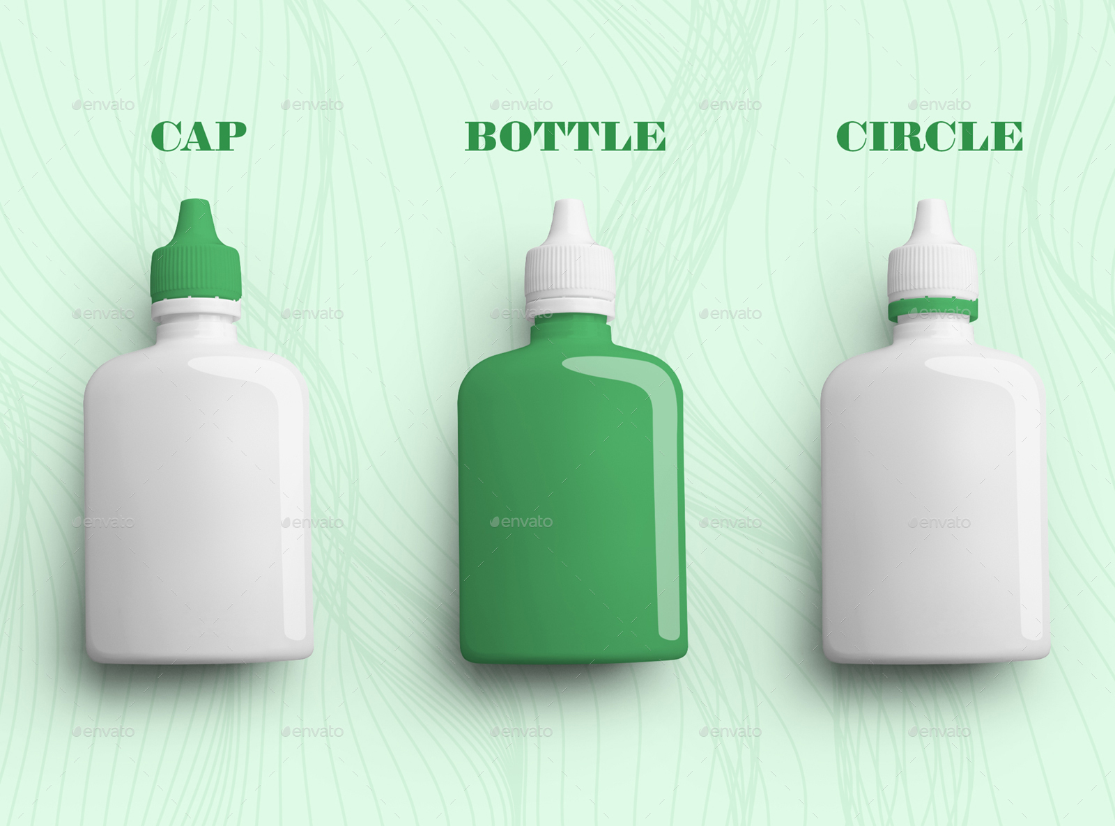 6 Mockups Dropper Bottles
