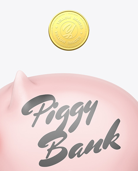 Piggy bank Mockup 
