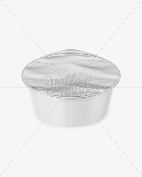 Matte Plastic Cup with Foil Lid Mockup 