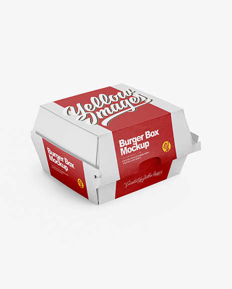 Paper Burger Box Mockup 