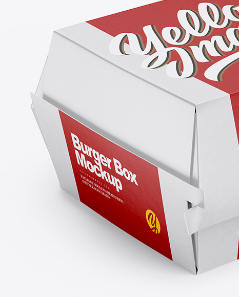 Download دانلود موکاپ جعبه همبرگر Paper Burger Box Mockup 25165 - تایم کد | مرجع دانلود پروژه آماده افتر ...