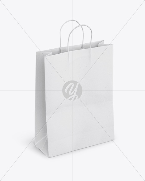 Paper Shopping Bag with Rope Handle Mockup 