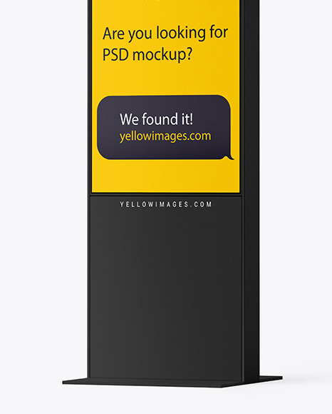 Stand Mockup in Outdoor Advertising Mockups on Yellow Images Object Mockups