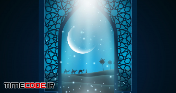 Vector Illustration Of Ramadan Kareem With Al Quran. 