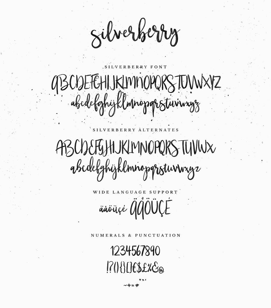 Silverberry - Dry Ink Font