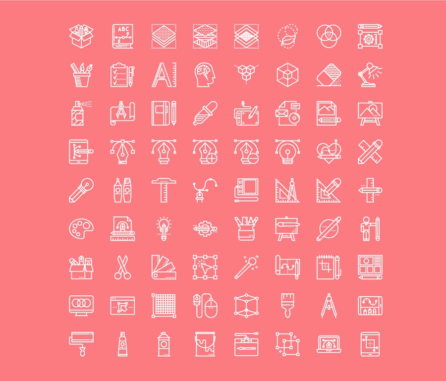 Graphic Design Line Icons