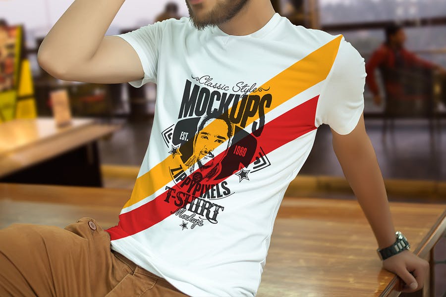 V-Neck T-Shirt Mockups
