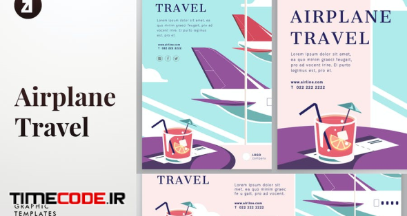 Airplane Travel Graphic Templates