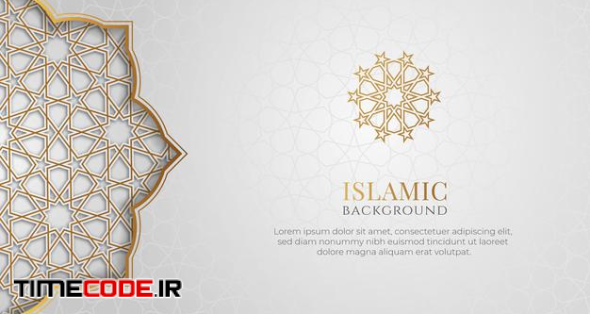 Arabic Islamic Elegant White Luxury Ornament Background 