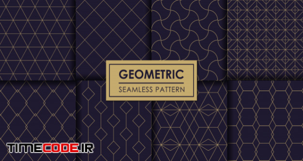 Luxury Geometric Seamless Pattern Set, Decorative Wallpaper. 