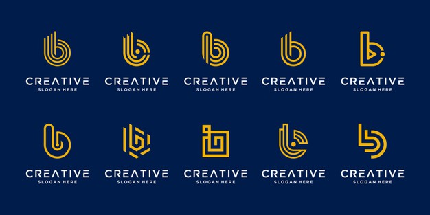 دانلود طرح لایه باز لوگو با حرف بی Letter B Logo Design Collection ...