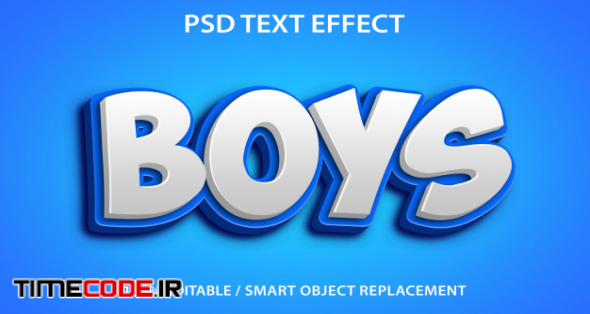 Editable Text Effect Boys 