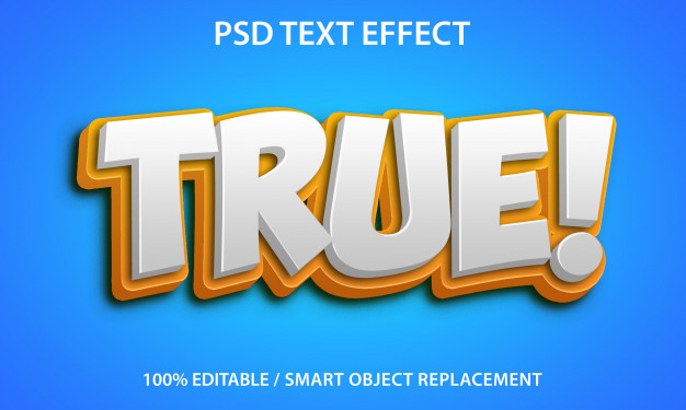 Editable Text Effect True Premium 