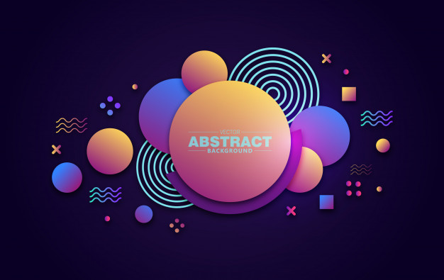 Abstract Background 3d Circle Gradiant Color 