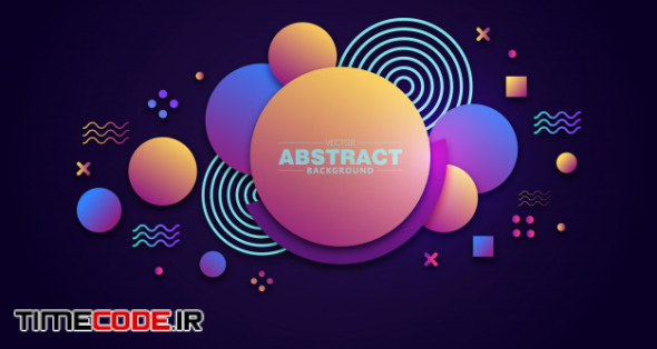 Abstract Background 3d Circle Gradiant Color 
